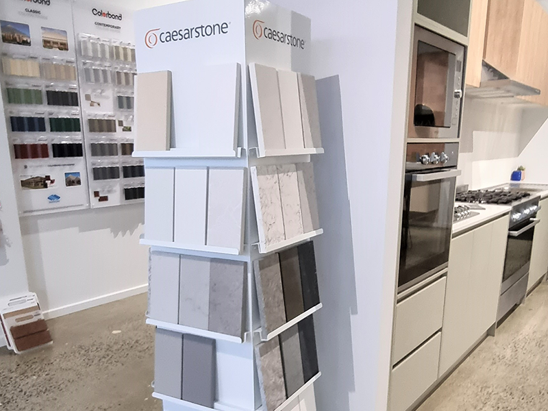 Caesarstone swatches for new house and land packages