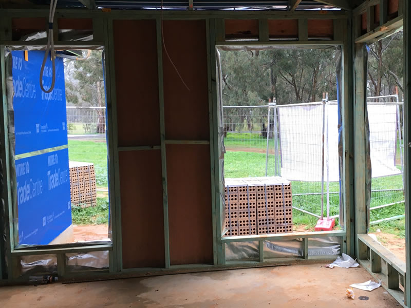 Bushland views from the corner windows in the open plan living space.