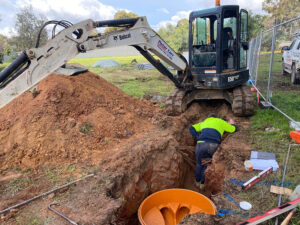 Laying Pipes for a house and land package