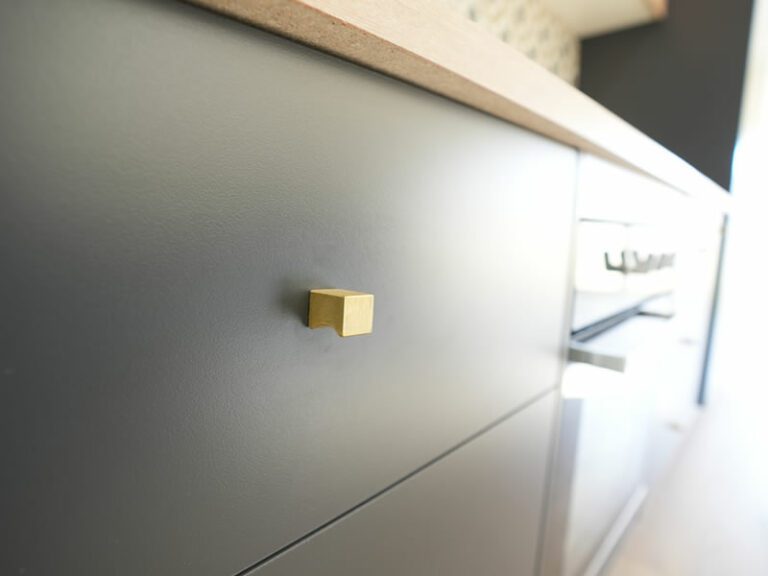 Gold kitchen handle